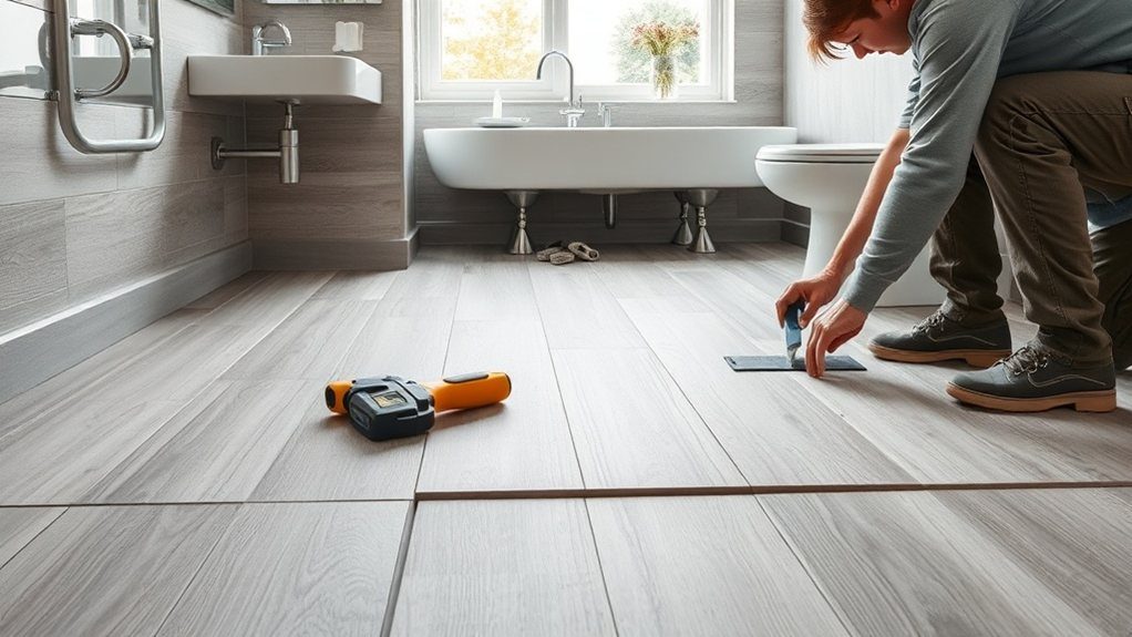 Bathroom Flooring Installation in Kew